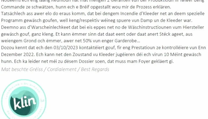 Klin -  Kommentaren - Käerjeng