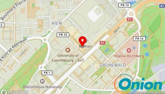 Kaart vun Lagoon Wäscherei, Änderungsschneiderei, Chemische Reinigung zu Luxemburg