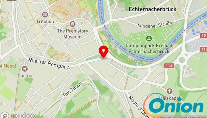 Kaart vun Menuiserie Goebel Sàrl Beherbergung zu Echternach