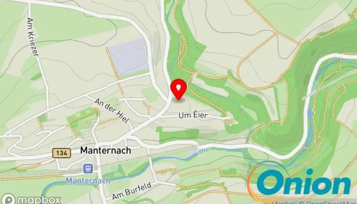 Kaart vun Menuiserie Hilger Drechsler, Schrankmöbelhaus, Türfachhandel, Möbelgeschäft, Treppenbauunternehmen, Geschäftsausstattungsanbieter, Fensterinstallationsdienst zu Manternach