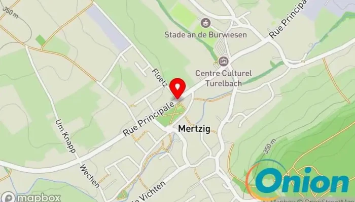 Kaart vun MERTZIG, Eglise Bushaltestelle zu Mertzig