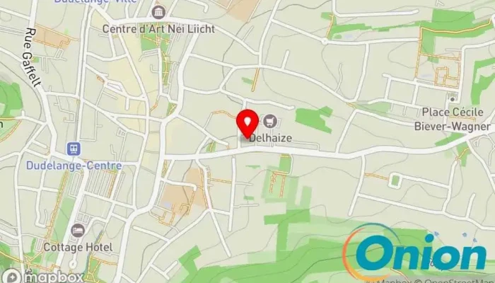 Kaart vun Meubles Beim Ruhl Möbelgeschäft, Fachgeschäft für Bettwaren, Schrankmöbelhaus, Möbelhersteller, Möbelreparatur-Werkstatt, Geschäftsausstattungsanbieter zu Dudelange