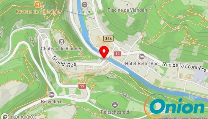 Kaart vun Nat'Our Route 6 Wandergebiet zu Vianden