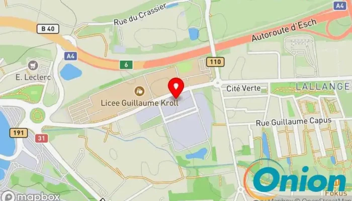 Kaart vun NSI Luxembourg PSF Computersupport und -dienste, Automationsunternehmen, IT-Berater, Computersicherheitsdienst, E-Commerce-Dienst, Webdesigner zu Esch an der Alzette