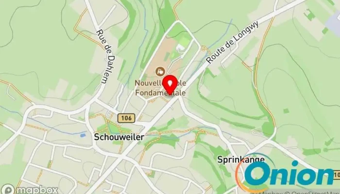 Kaart vun Pharmacie des Trois Cantons Apotheke, Fachhandel für Kosmetikbedarf, Kräuterkundler, Homöopathische Apotheke, Parapharmazie, Pharmaunternehmen, Apotheke für Tiermedikamente zu Dippach