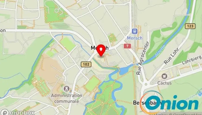 Kaart vun Pharmacie Du Cerf Apotheke zu Mersch
