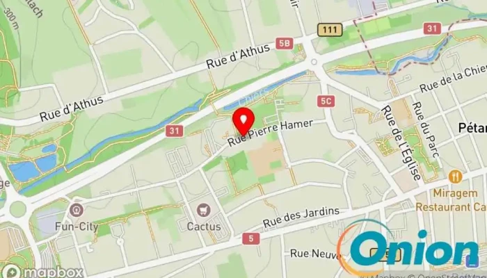 Kaart vun Piscine Couverte Schwimmbad zu Pétange