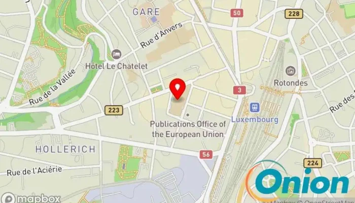 Kaart vun Piscine Gare Schwimmbad zu Luxemburg