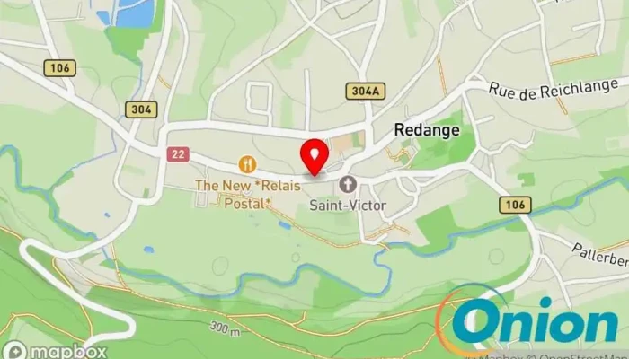 Kaart vun Pompes Funèbres Guy Bous Bestattungsinstitut zu Redingen