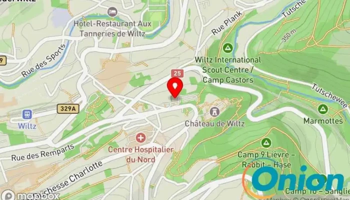 Kaart vun Ponts et Chaussées Wiltz - Service régional de Wiltz Stadtverwaltung, Straßenbauunternehmen zu Wiltz