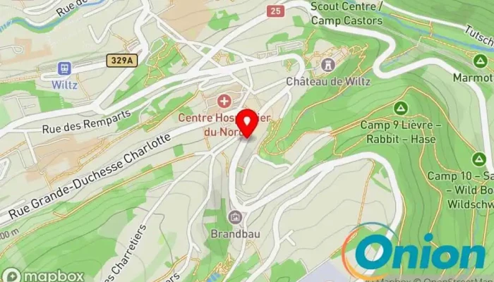Kaart vun PULSENERGIE Business-to-Business-Dienst zu Wiltz