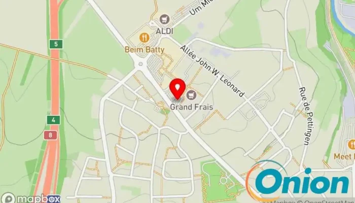 Kaart vun Quick Mersch Fast-Food-Restaurant, Burgerrestaurant zu Mersch