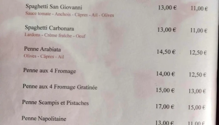 Restaurant -    Pizzeria Op Der Millen Speisekarte - Ernztalgemeinde