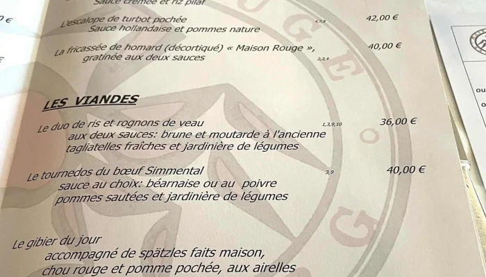 Restaurant Maison Rouge -  Promotioun - Saeul
