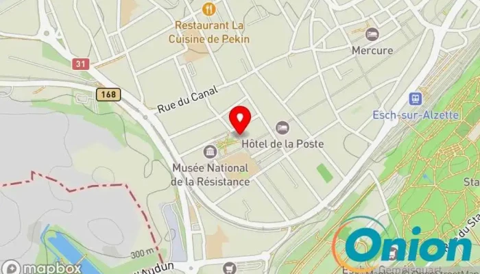 Kaart vun Restaurant Mise en scène Französisches Restaurant, Restaurant mit europäischer Küche zu Esch an der Alzette