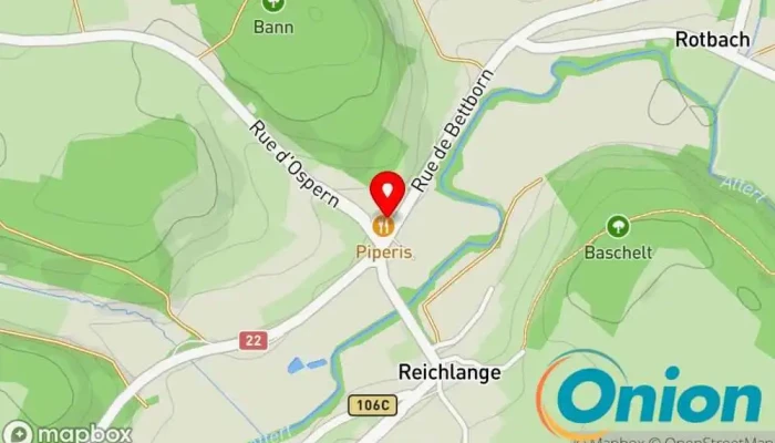 Kaart vun Restaurant-Pizzeria Piperis Pizzeria zu Redingen