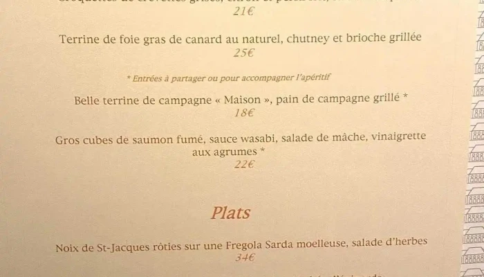 Restaurant Scheiss Speisekarte - Luxemburg