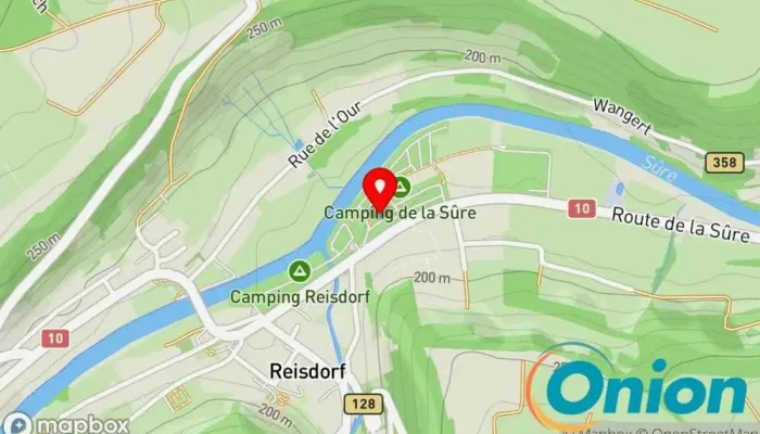 Kaart vun Restaurant & Terrasse Camping de la Sure Restaurant zu Reisdorf