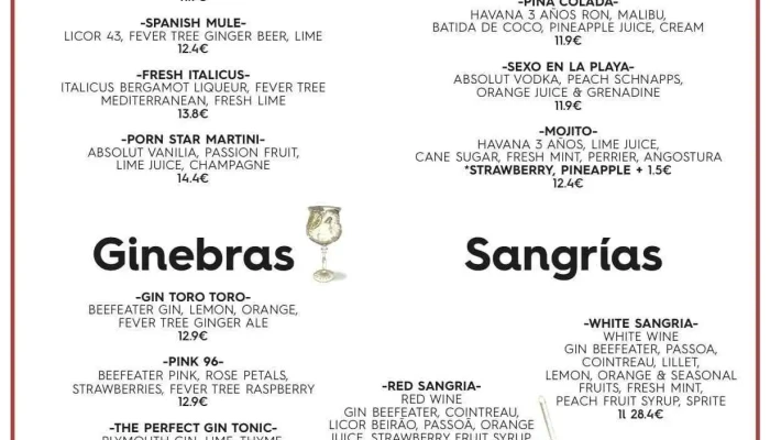 Restaurant Torotoro Speisekarte - Niederanven