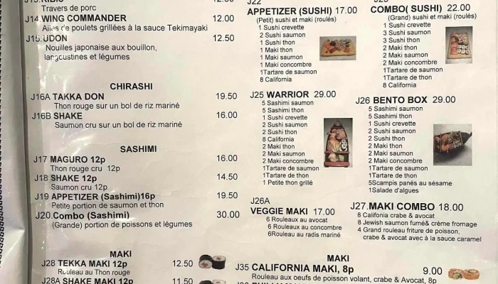 Restaurant Wang -  Tong Et Sushi Speisekarte - Bertrange