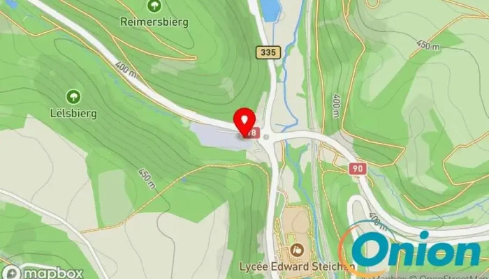 Kaart vun Rinnen Clervaux Quincaillerie Baustoffhandel zu Clerf