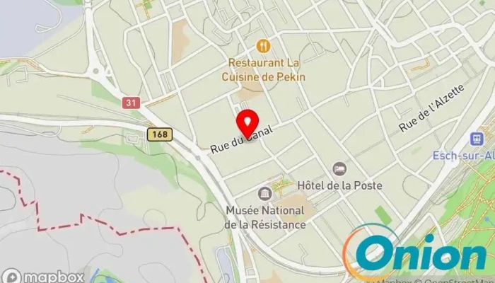 Kaart vun RM Lux Jardinage SARL Gärtner, Terrassenbauer, Zaunbauer, Pavillonanbieter, Parkplatz, Schuppenbauer zu Esch an der Alzette