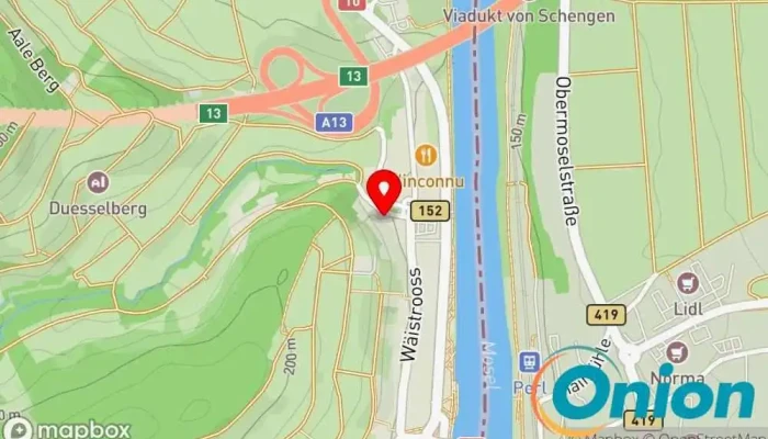 Kaart vun Ruppert Schengen Weinstube zu Schengen