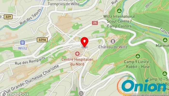Kaart vun Services Industriels de Wiltz Sàrl Sàrl Rechtsanwalt zu Wiltz