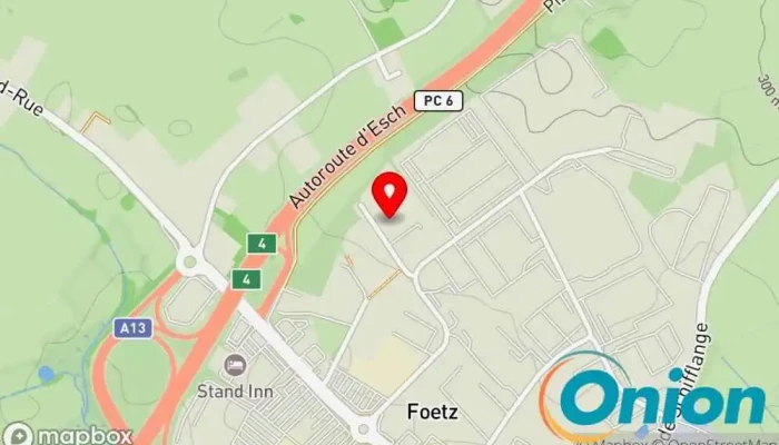 Kaart vun SICLUX S.à r.l. Geschäftsstelle, Elektriker, Zaunbauer, Garagentoranbieter, Treppenbauunternehmen zu Monnerich