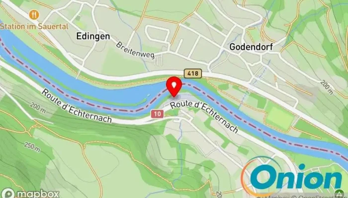 Kaart vun Sources Rosport S.à R.L. - Production Wasserflaschenanbieter zu Rosport-Mompach