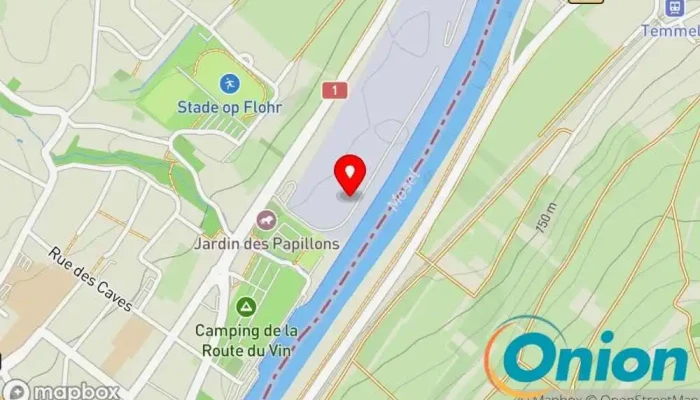 Kaart vun Station d'Epuration - SIDEST Kläranlage zu Grevenmacher