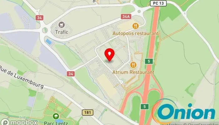Kaart vun TeamWork Luxembourg Sàrl IT-Berater, Computersupport und -dienste, Dateneingabeservice, Unternehmen für Datenbankmanagement zu Bertrange