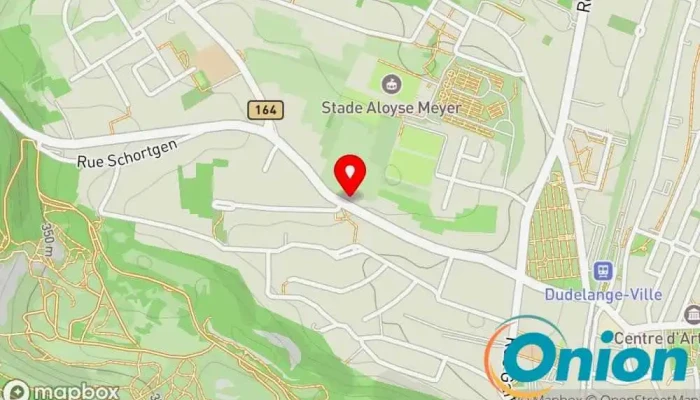 Kaart vun ThermoDB Services-EnergiePass Bauunternehmen, Zertifizierungsstelle, Energieausrüstung und -lösungen, Finanzaudit zu Dudelange