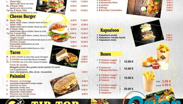 Tip Top -  Speisekarte - Esch An Der Alzette