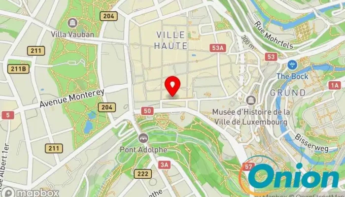 Kaart vun Tomi’s Italian Burger Italienisches Restaurant, Chinesisches Restaurant, Indisches Restaurant, Restaurant, Thailändisches Restaurant zu Luxemburg