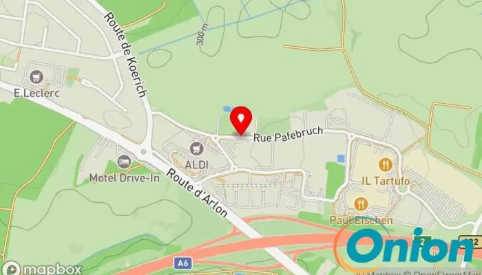 Kaart vun Trend Micro Luxembourg Computersicherheitsdienst zu Mamer