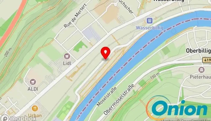 Kaart vun UVB GALA Bau Sàrl Gärtner, Garten, Gartencenter, Gartenmöbelgeschäft, Gartenbauer zu Mertert