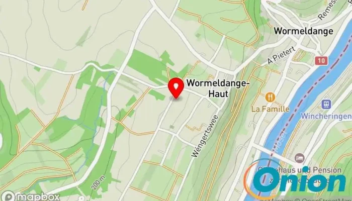 Kaart vun VB Putz-Design sàrl Stuckateur, Trockenbauunternehmen, Energieausrüstung und -lösungen, Bodenleger, Maler zu Wormeldingen