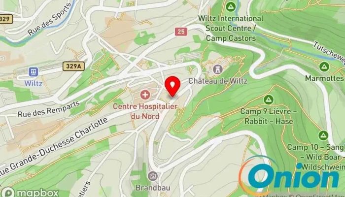 Kaart vun VITRERIE DU NORD sàrl Fachhandel für Glasartikel, Bautischlerei, Fliegengitter-Fachgeschäft, Gardinengeschäft zu Wiltz