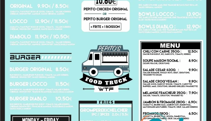 Wtf Pepito Food Truck -  Speisekarte - Luxemburg